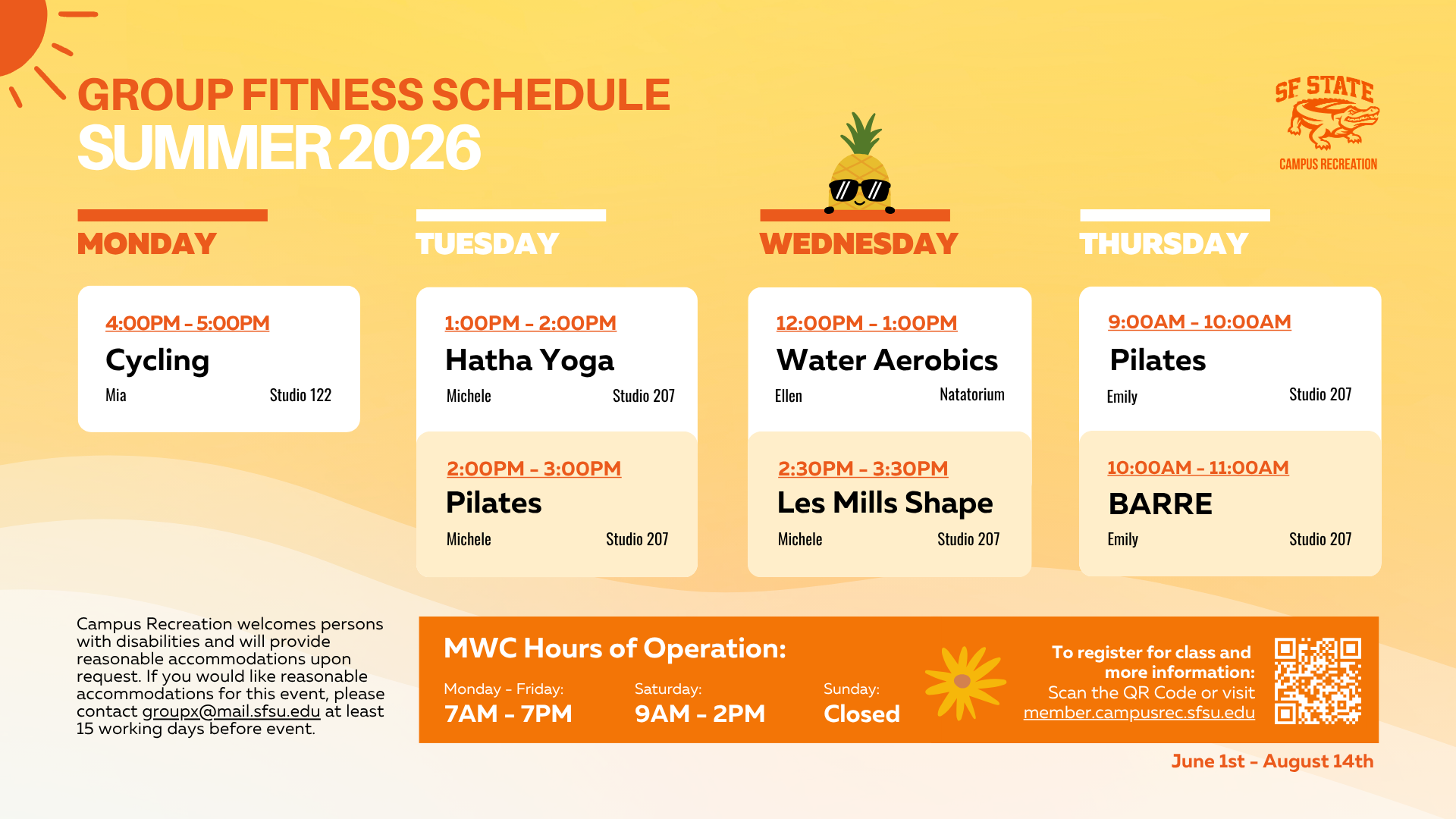 Summer 26 Group Fitness