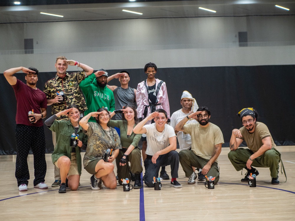 Costume Dodgeball Champions posing for a photo