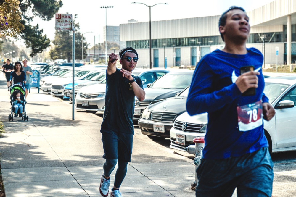 A Participant Running in the 5K