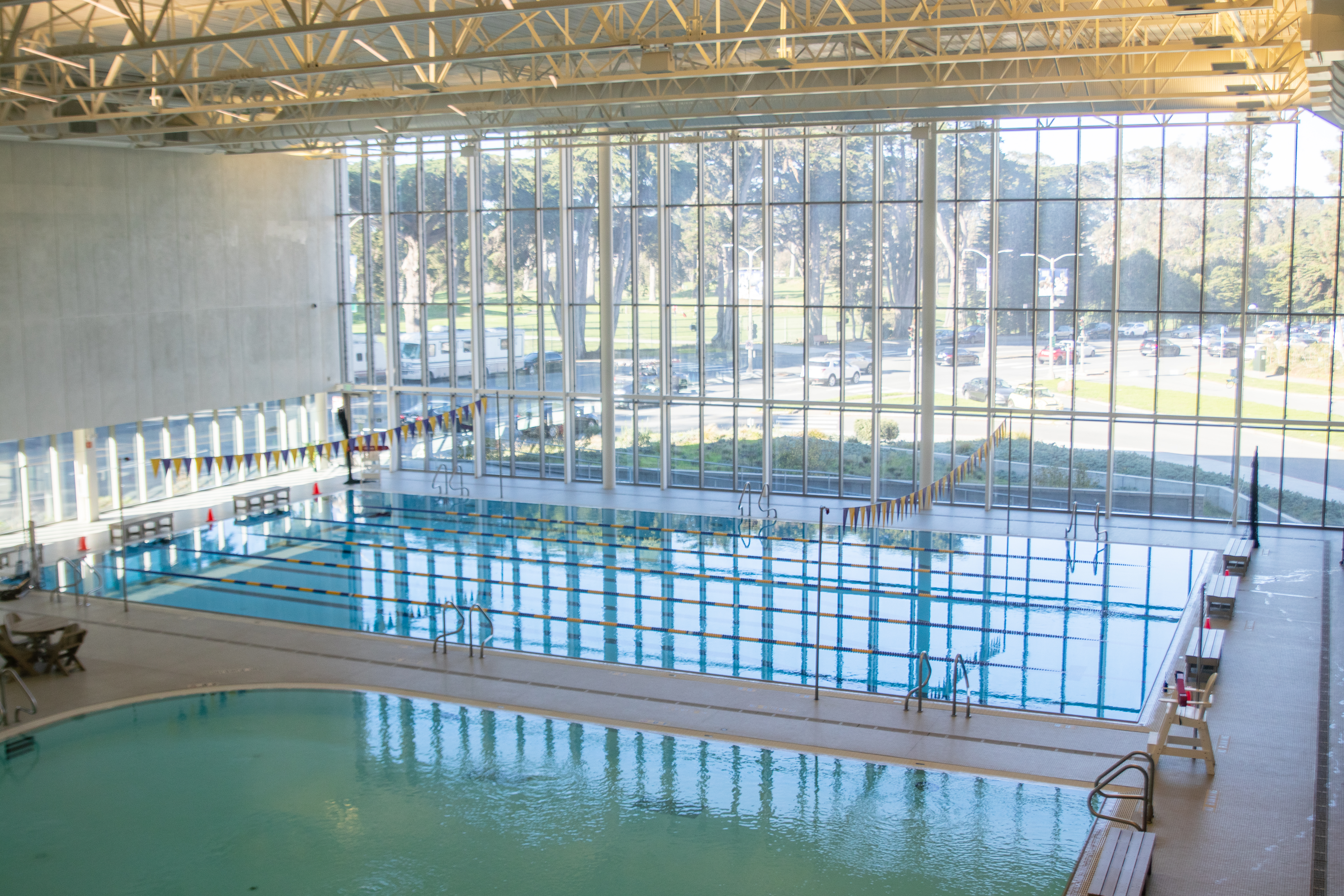 Mashouf Natatorium Overhead View