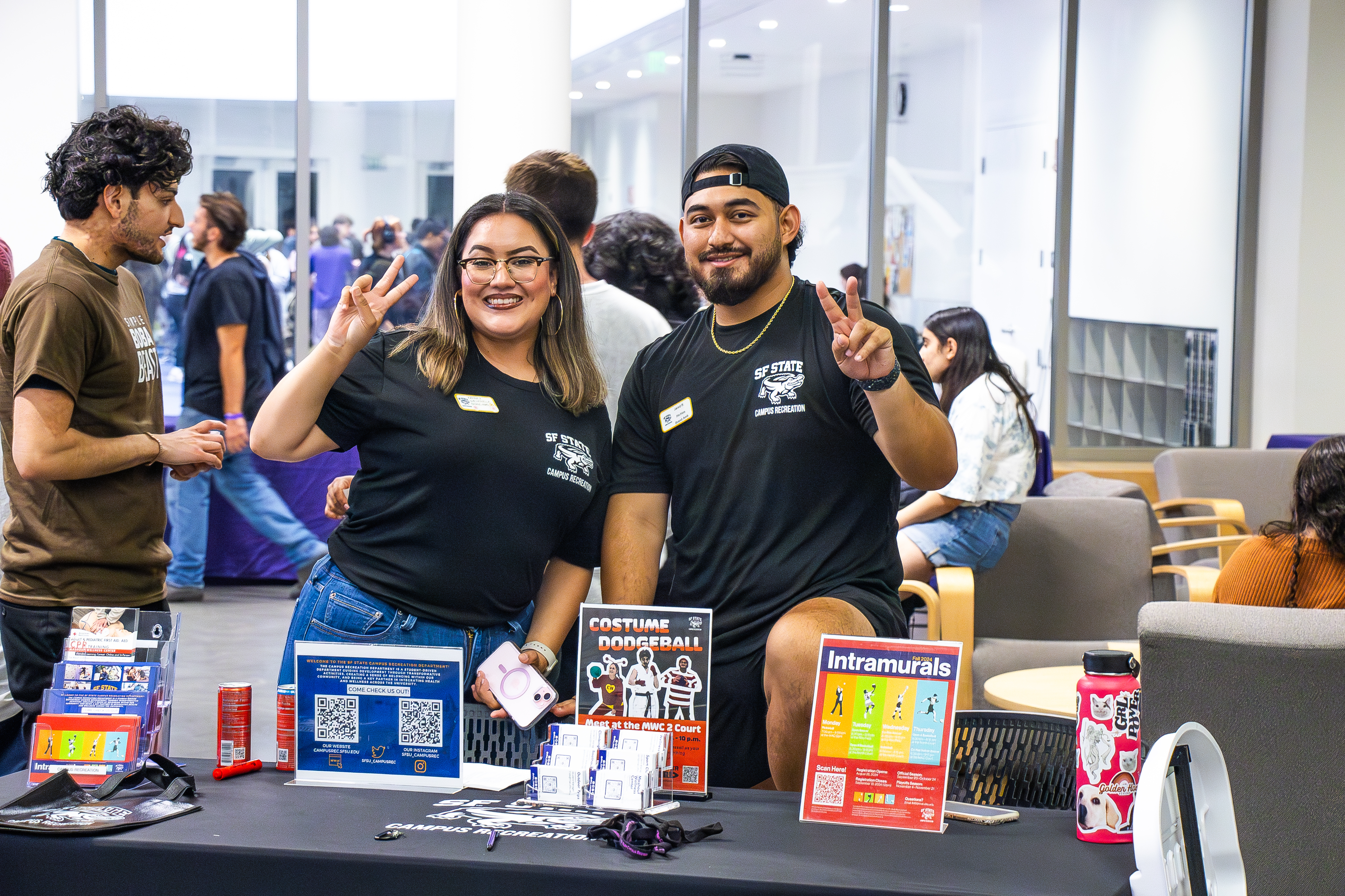 Campus Rec Marketing tabling at Rec The Night