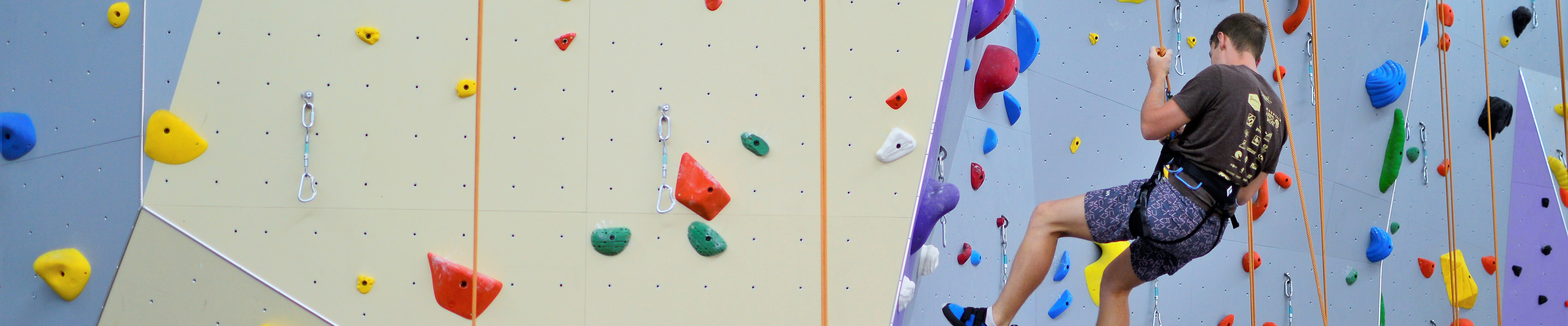 Rock Wall with Climber