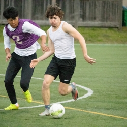 Students Playing Soccer