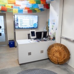 Reception desk at the Outdoor Resource Center