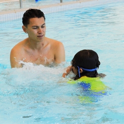 Two swimmers in the Pool