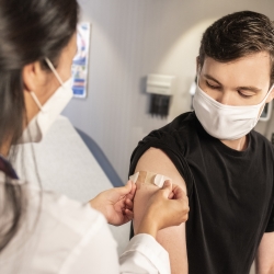 Person getting vaccinated